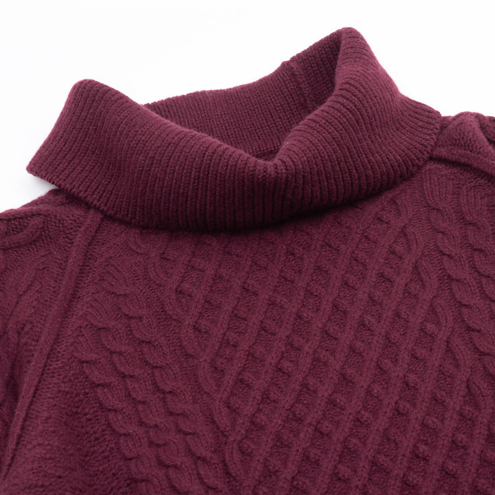 Aran Cable Knit - Merlot
