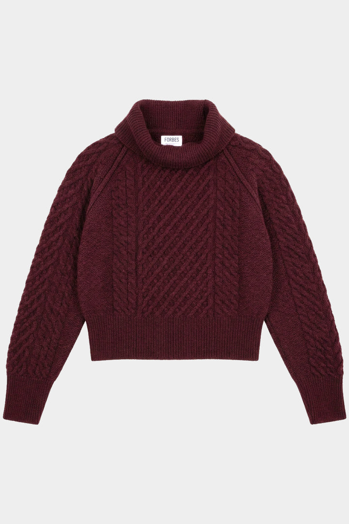 Aran Cable Knit - Merlot