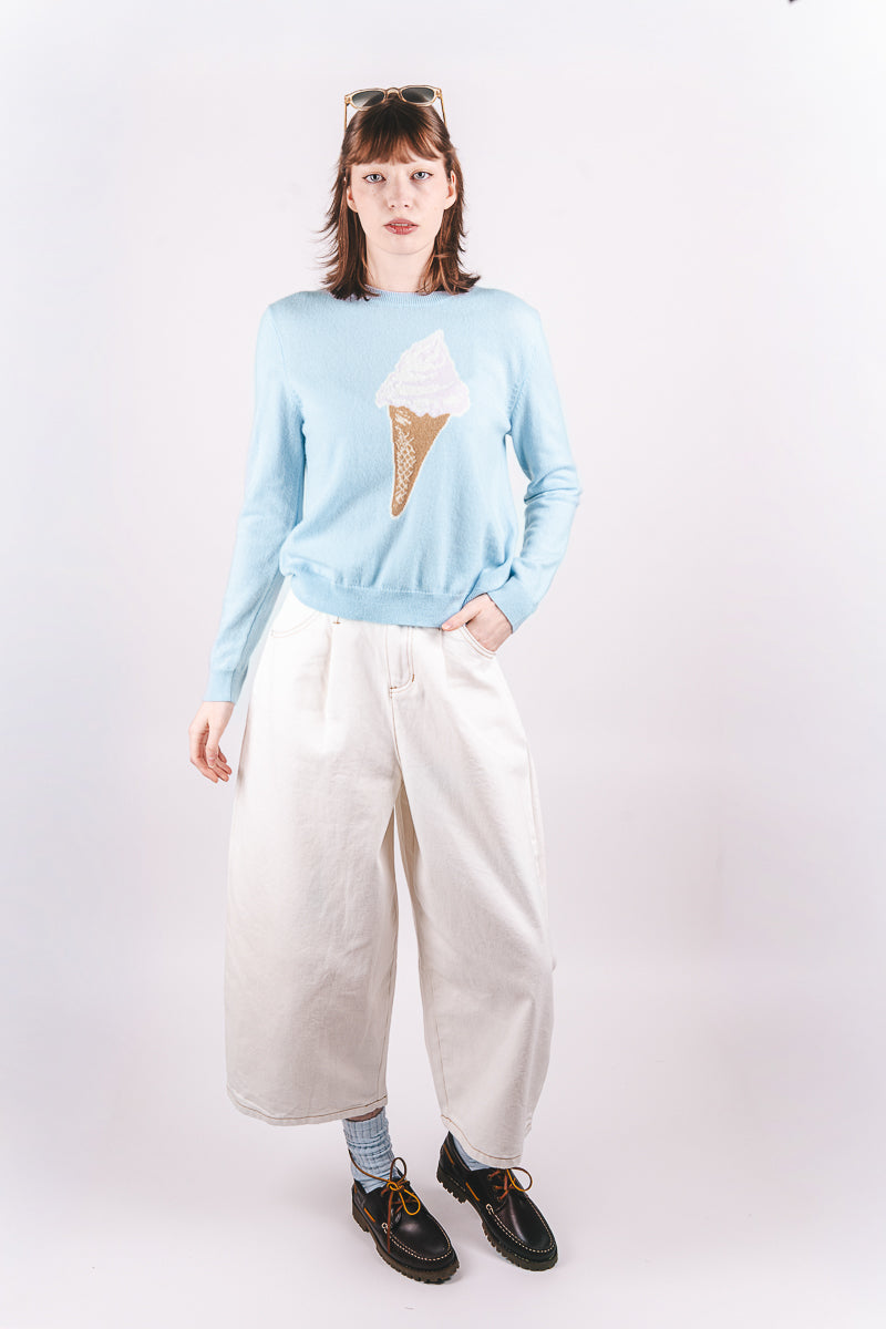 Ice Cream Cashmere Crew - Azure/Multi