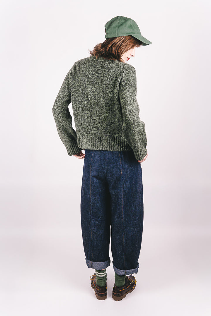 Funnel Neck Jumper - Forest Melange