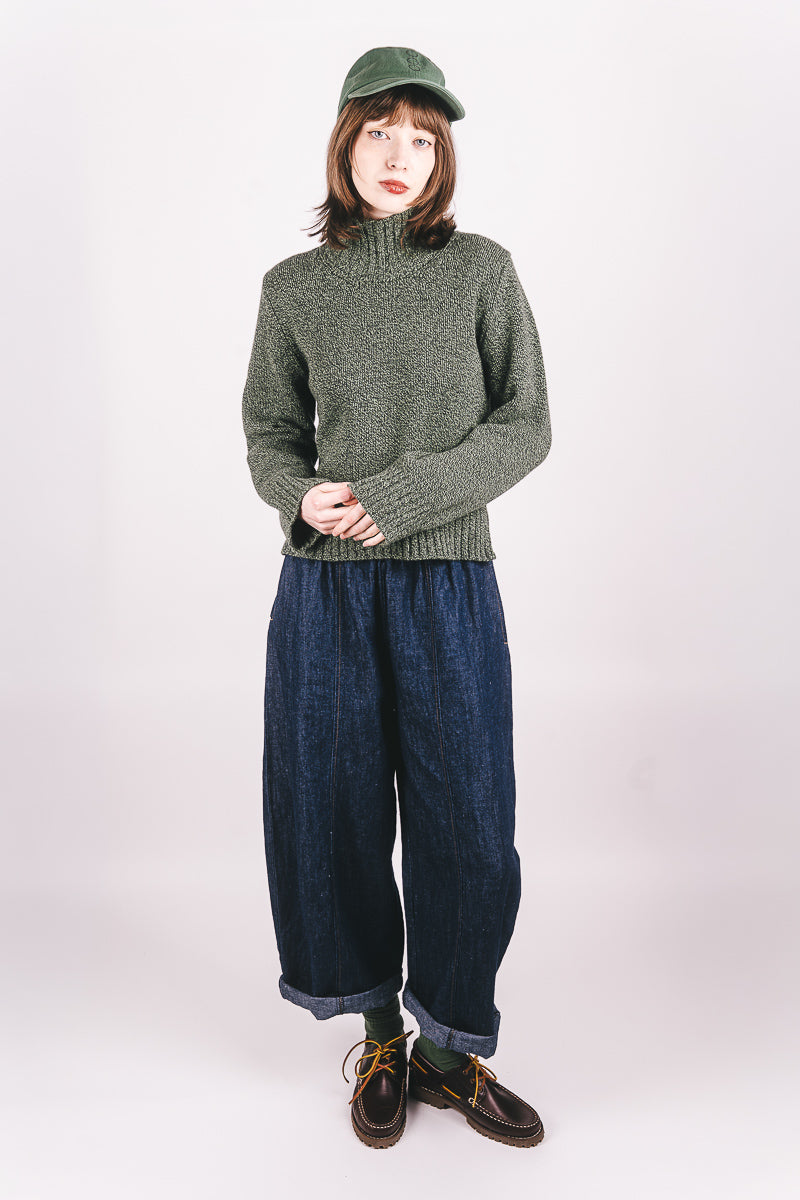 Funnel Neck Jumper - Forest Melange