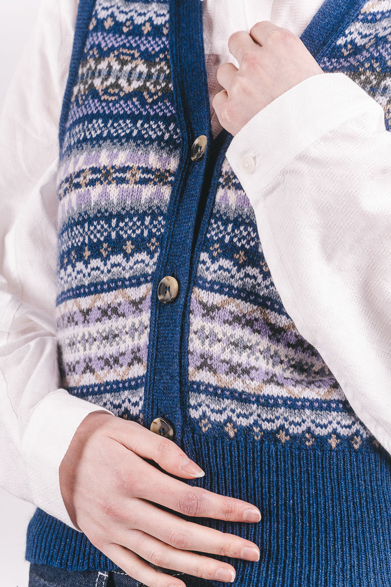 Kinross Waistcoat - Sapphire - Frontiers Woman