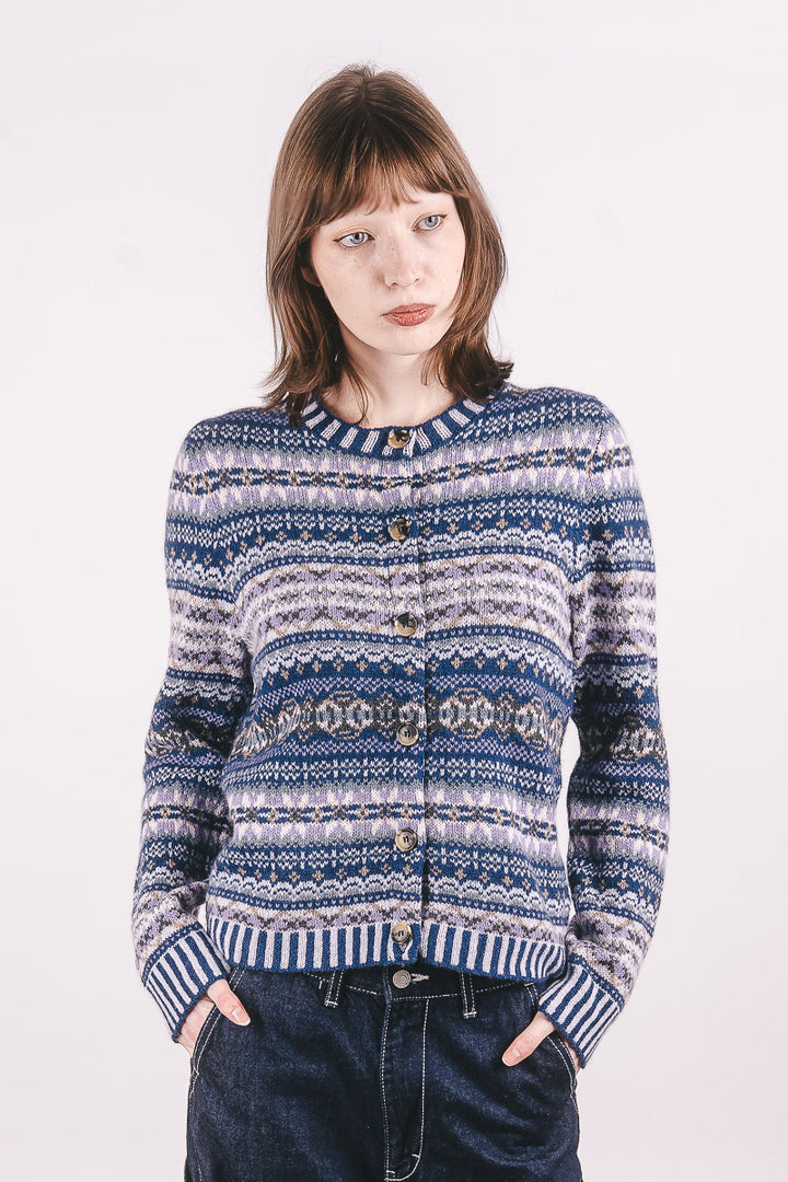 Kinross Cardigan - Sapphire - Frontiers Woman