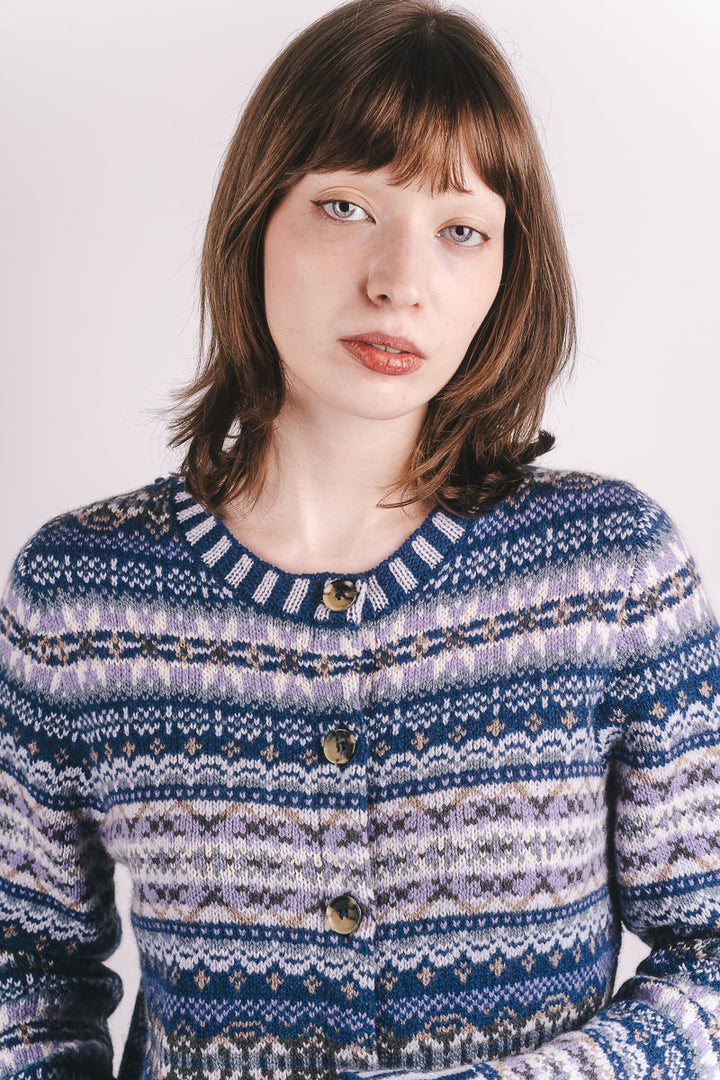 Kinross Cardigan - Sapphire - Frontiers Woman