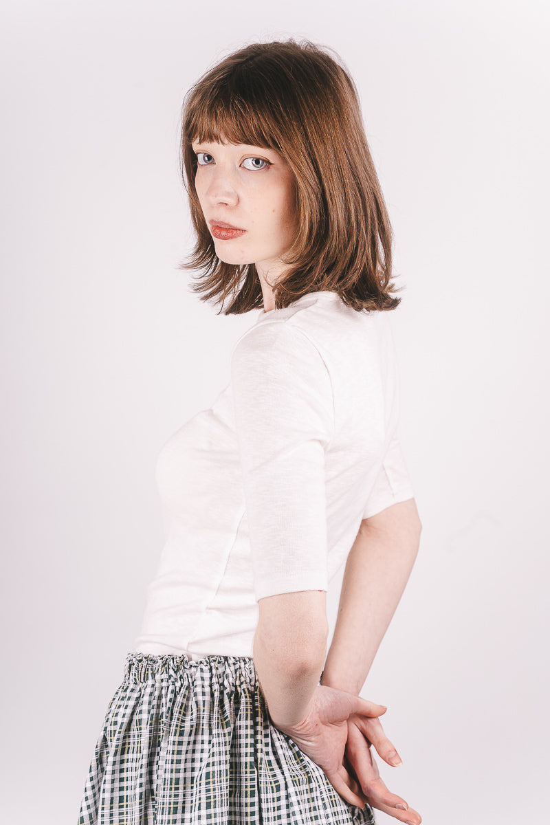 Charlotte Short Sleeve Top - White - Frontiers Woman