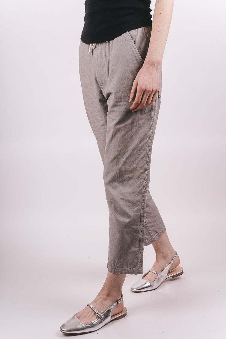 Hi Water Trouser - Grey Izumi Cotton - Frontiers Woman
