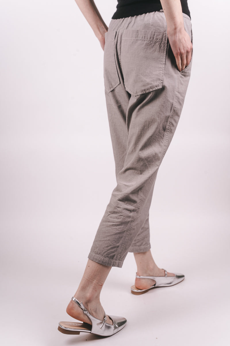 Hi Water Trouser - Grey Izumi Cotton - Frontiers Woman