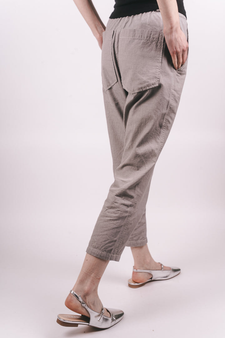 Hi Water Trouser - Grey Izumi Cotton - Frontiers Woman