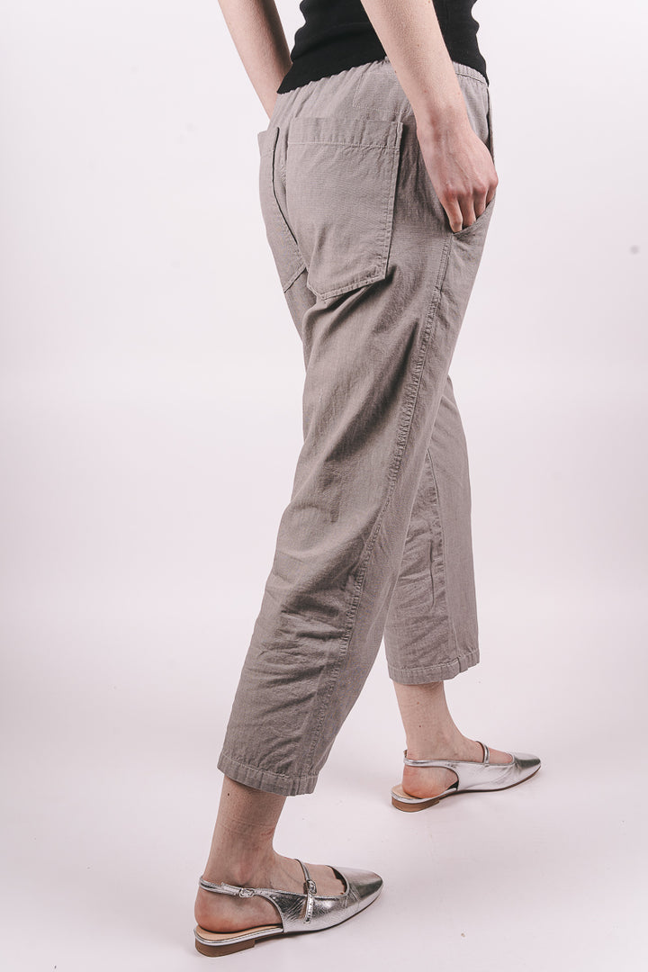 Hi Water Trouser - Grey Izumi Cotton - Frontiers Woman