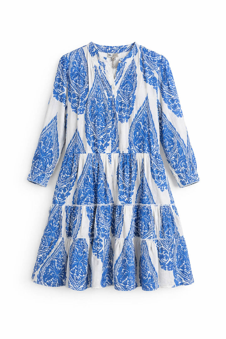 Lovejoy Dress - White/Blue Emperor - Frontiers Woman