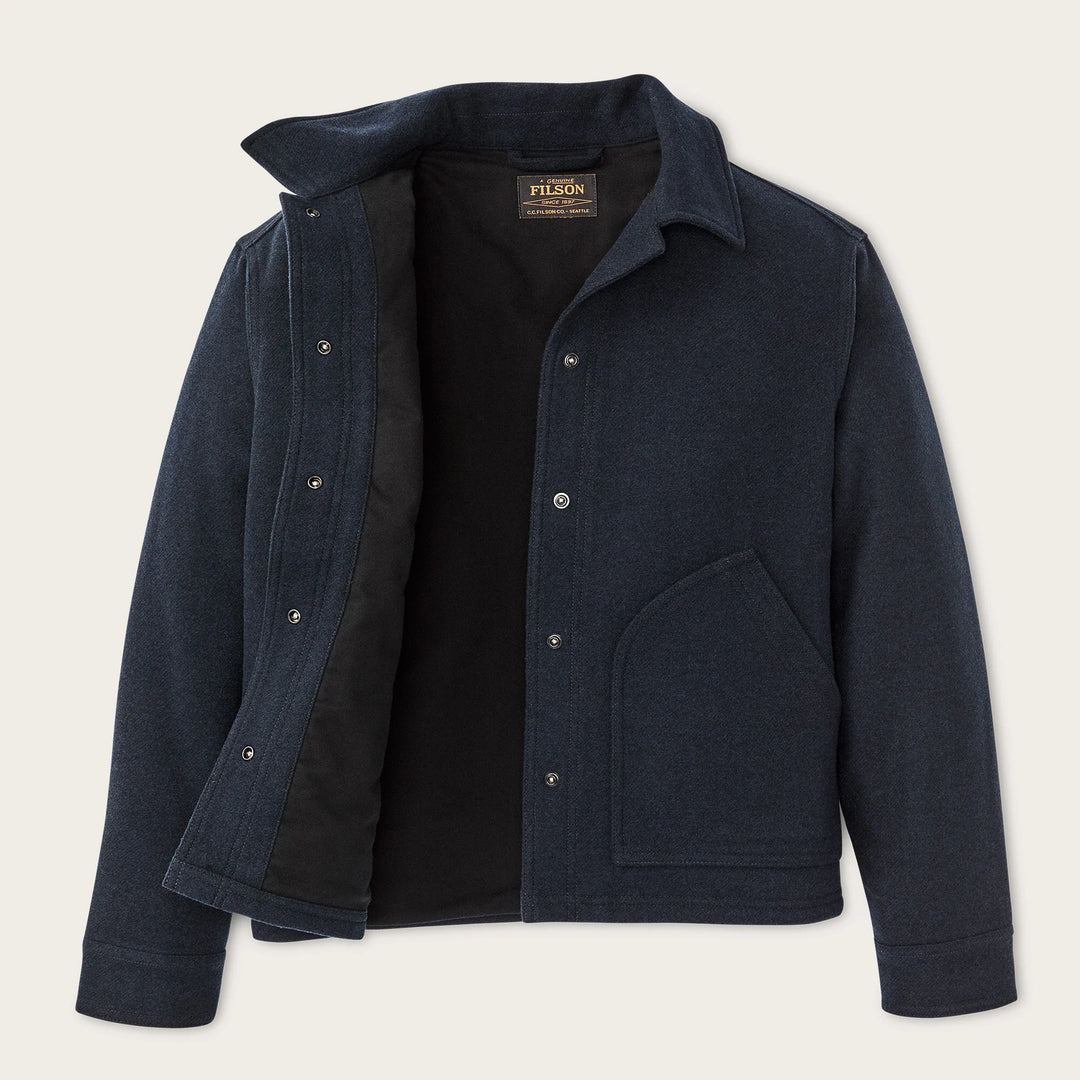 Spokane Insulated Wool Jacket - Navy