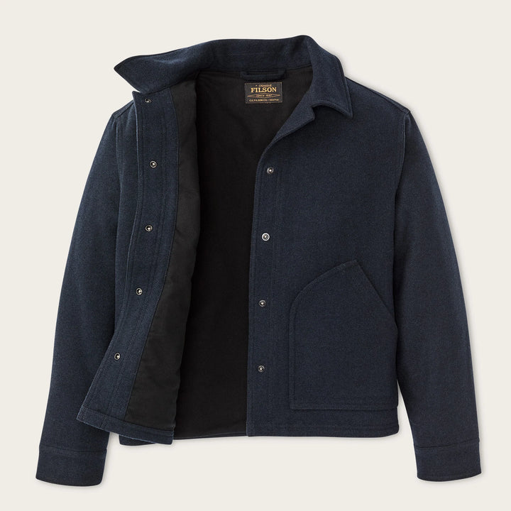 Spokane Insulated Wool Jacket - Navy