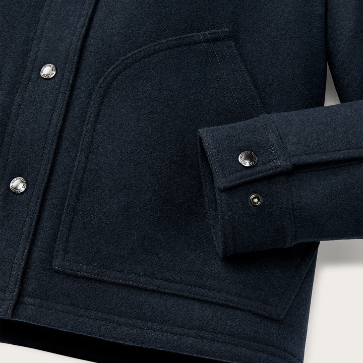 Spokane Insulated Wool Jacket - Navy