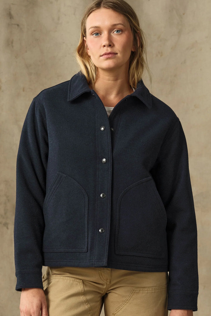 Spokane Insulated Wool Jacket - Navy