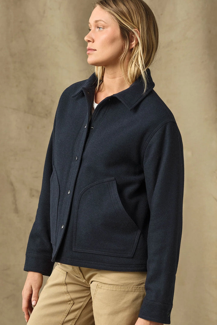 Spokane Insulated Wool Jacket - Navy