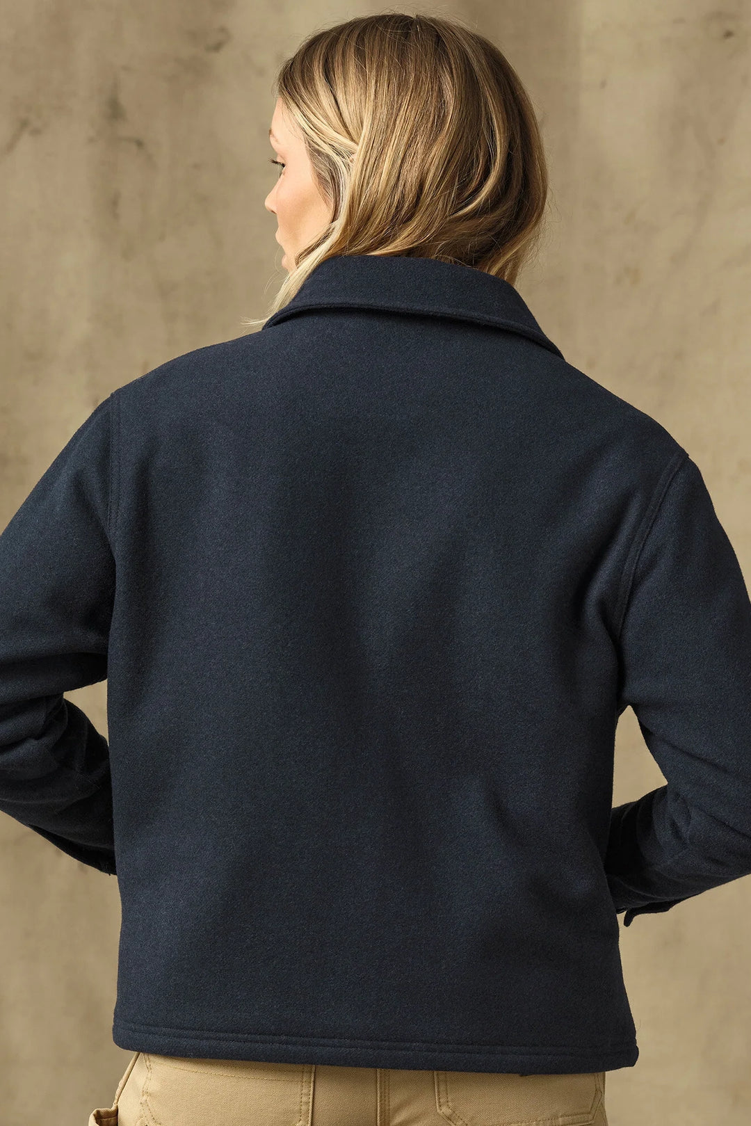 Spokane Insulated Wool Jacket - Navy