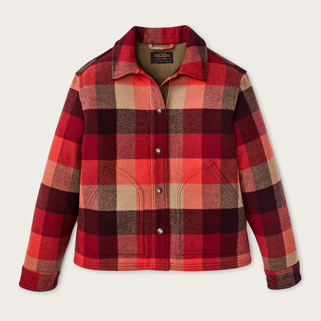 Spokane Insulated Wool Jacket - Red/Burgundy Plaid