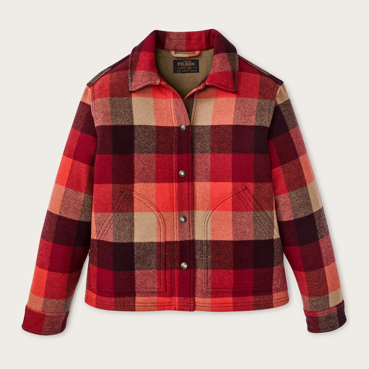 Spokane Insulated Wool Jacket - Red/Burgundy Plaid