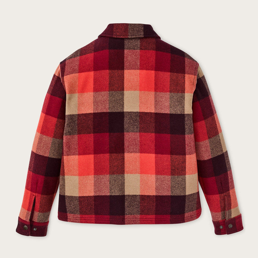 Spokane Insulated Wool Jacket - Red/Burgundy Plaid