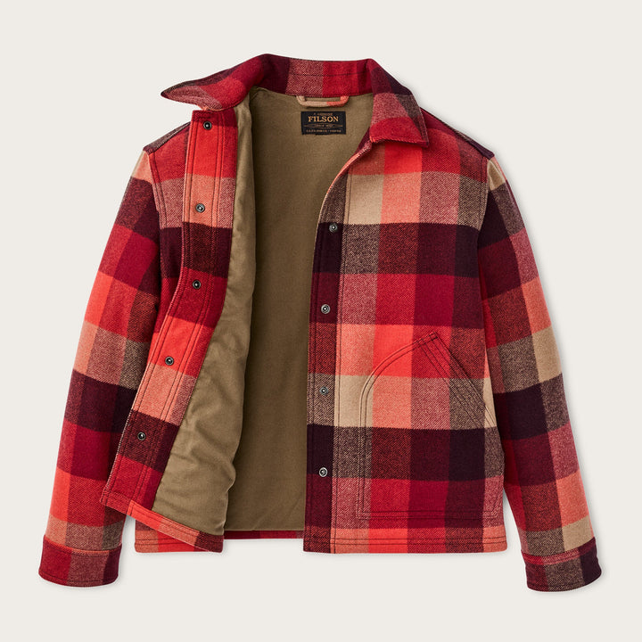 Spokane Insulated Wool Jacket - Red/Burgundy Plaid
