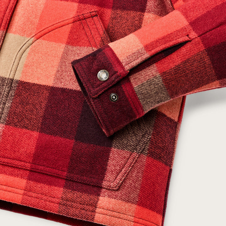 Spokane Insulated Wool Jacket - Red/Burgundy Plaid