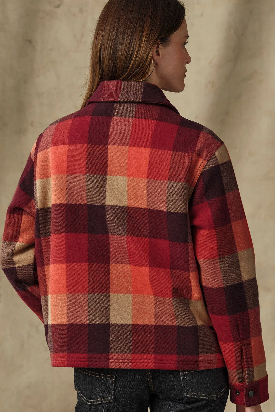 Spokane Insulated Wool Jacket - Red/Burgundy Plaid