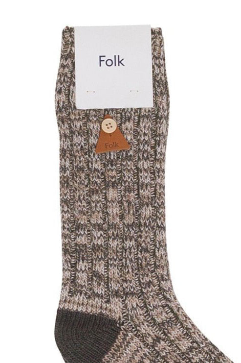 Melange Wool Sock - Dark Sage