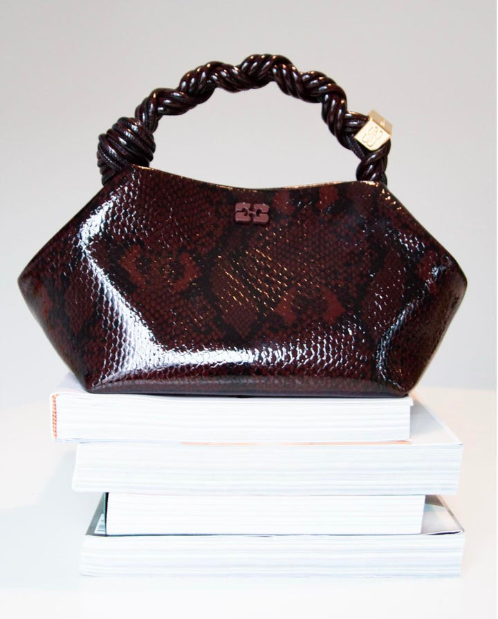 Small Bou Bag - Dark Burgundy Snake