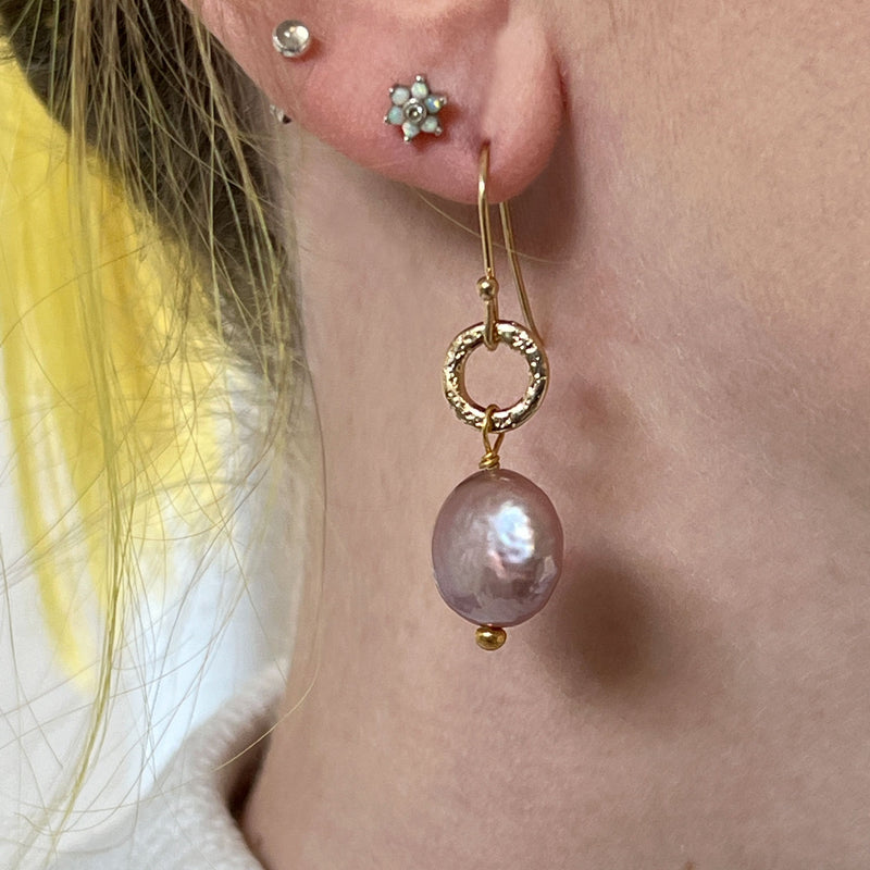 Gita Pink Coin Earrings