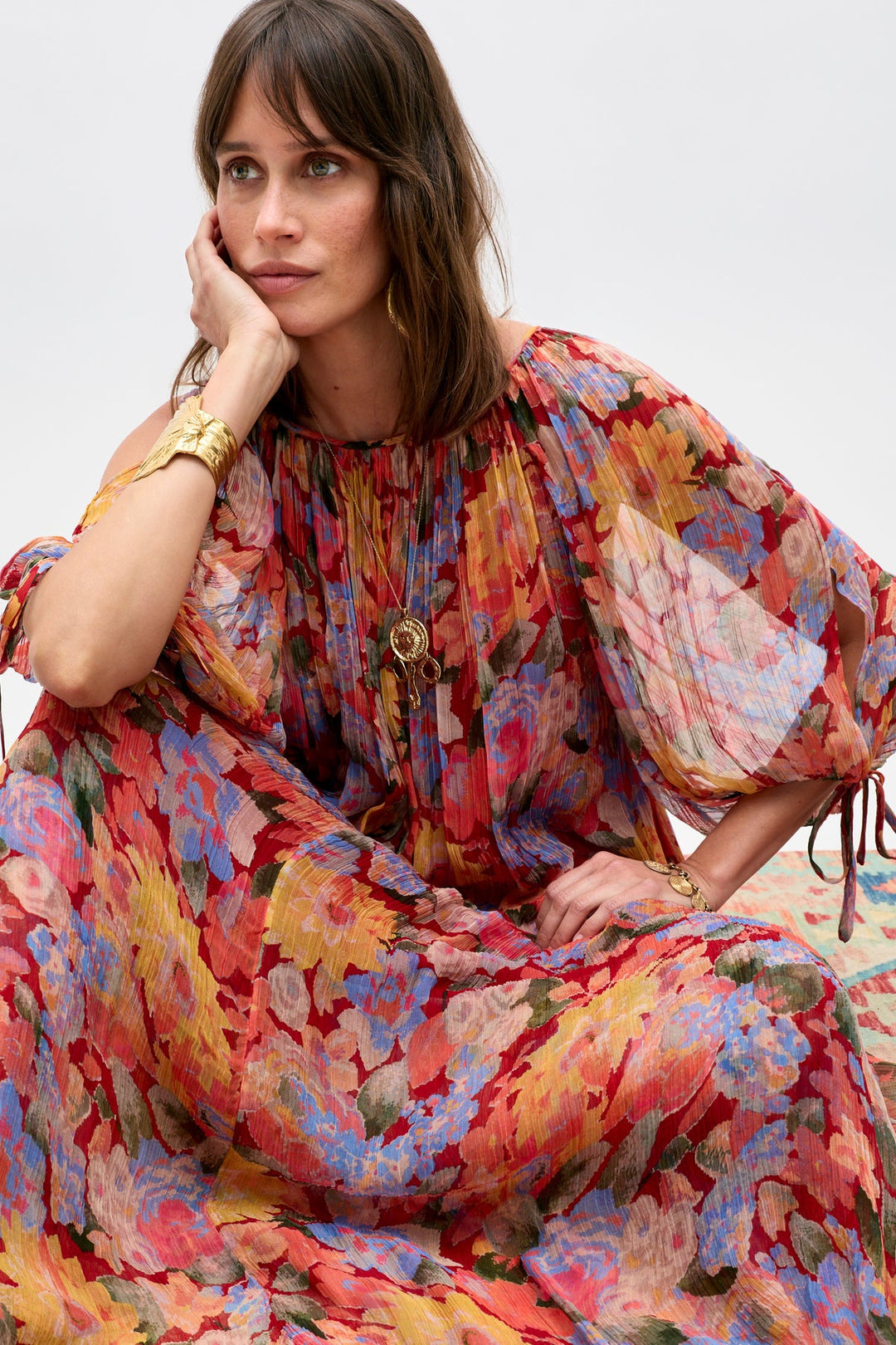 Hayden Chiffon Midi Dress - Chelsea Floral