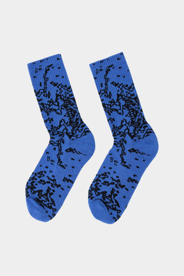 Arashi Allover Socks - Blue