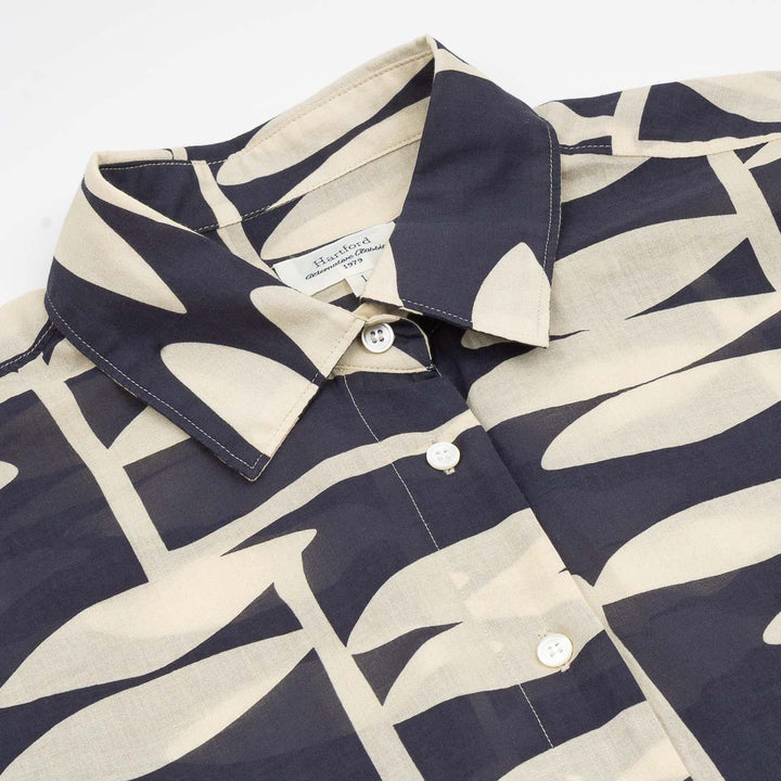 Clove Shirt - Navy Geometric