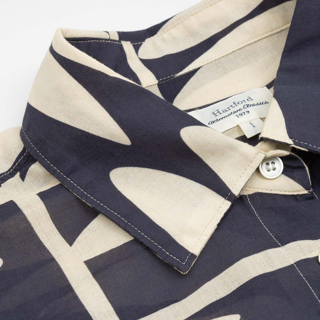 Clove Shirt - Navy Geometric