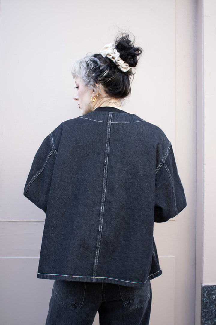 Denim Engineer Jacket - Black