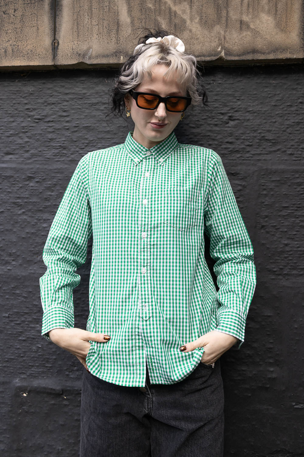 Gingham Check B.D Shirt - Green