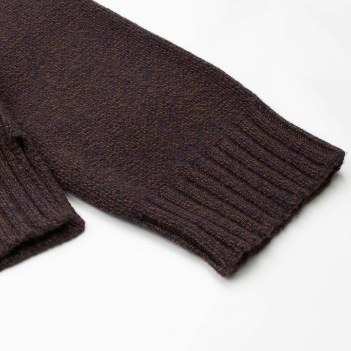 Funnel Neck Jumper - Chocolate Melange