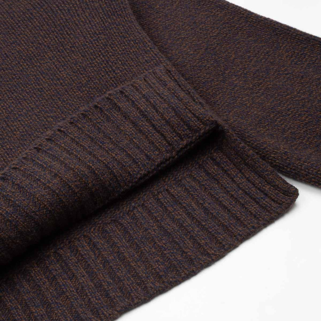 Funnel Neck Jumper - Chocolate Melange