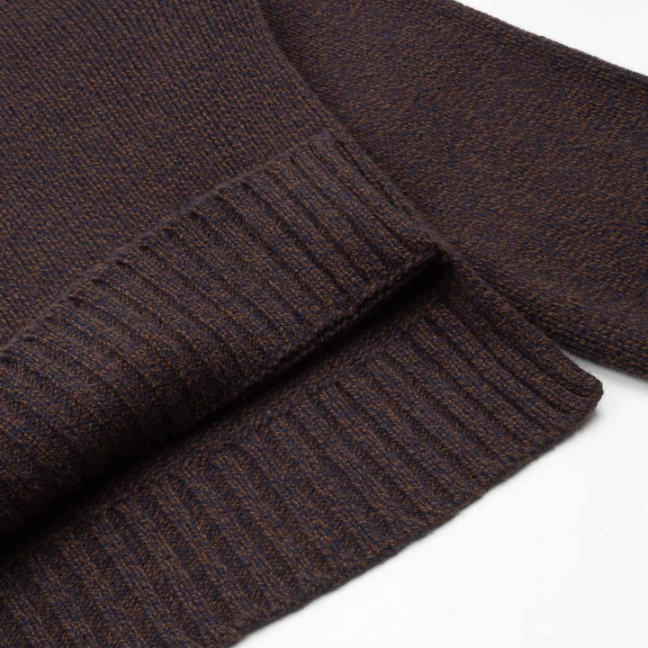 Funnel Neck Jumper - Chocolate Melange