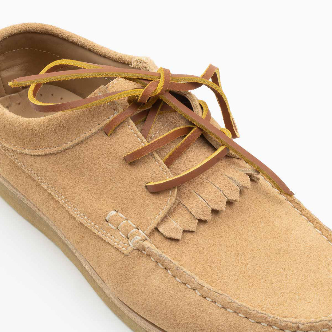 Moc Crepe Fringe Shoe - Sand