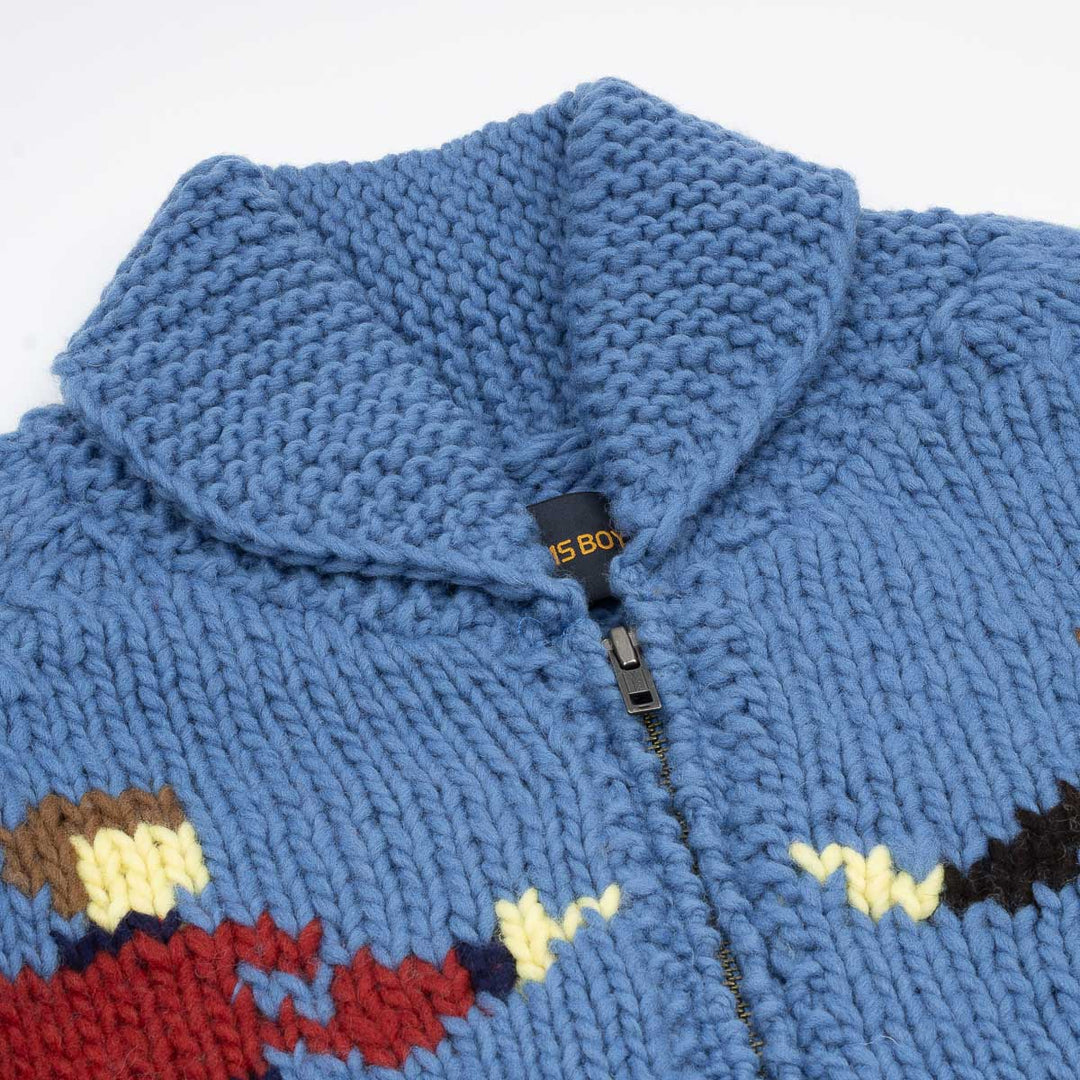 Wool Hand Knit - Blue