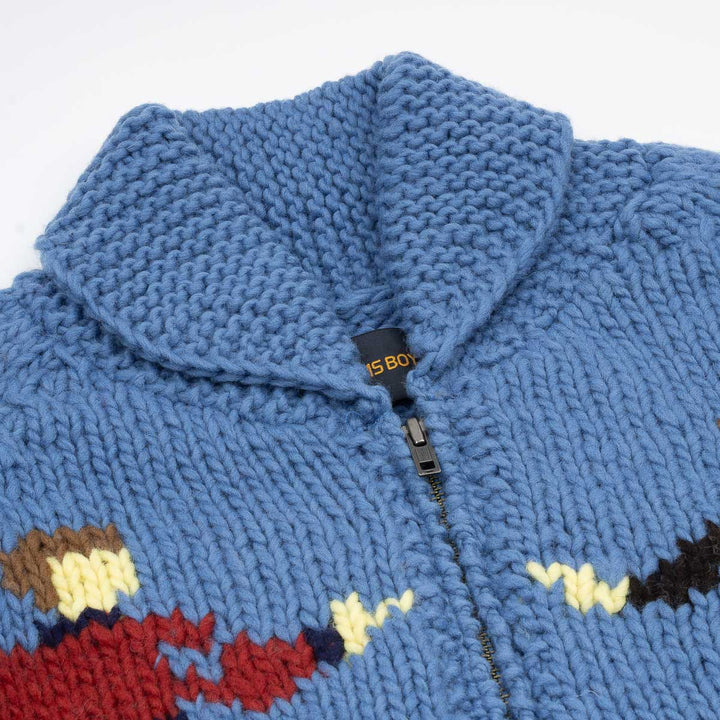 Wool Hand Knit - Blue