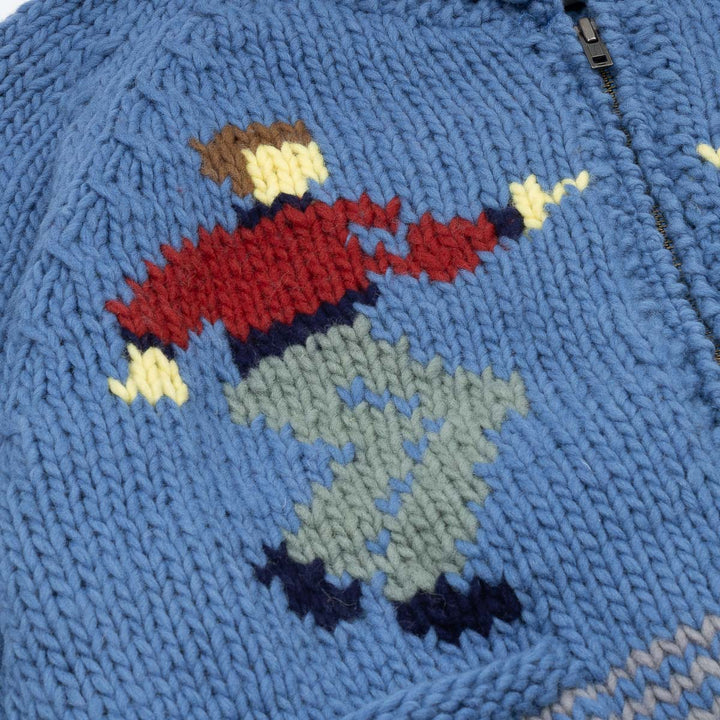 Wool Hand Knit - Blue