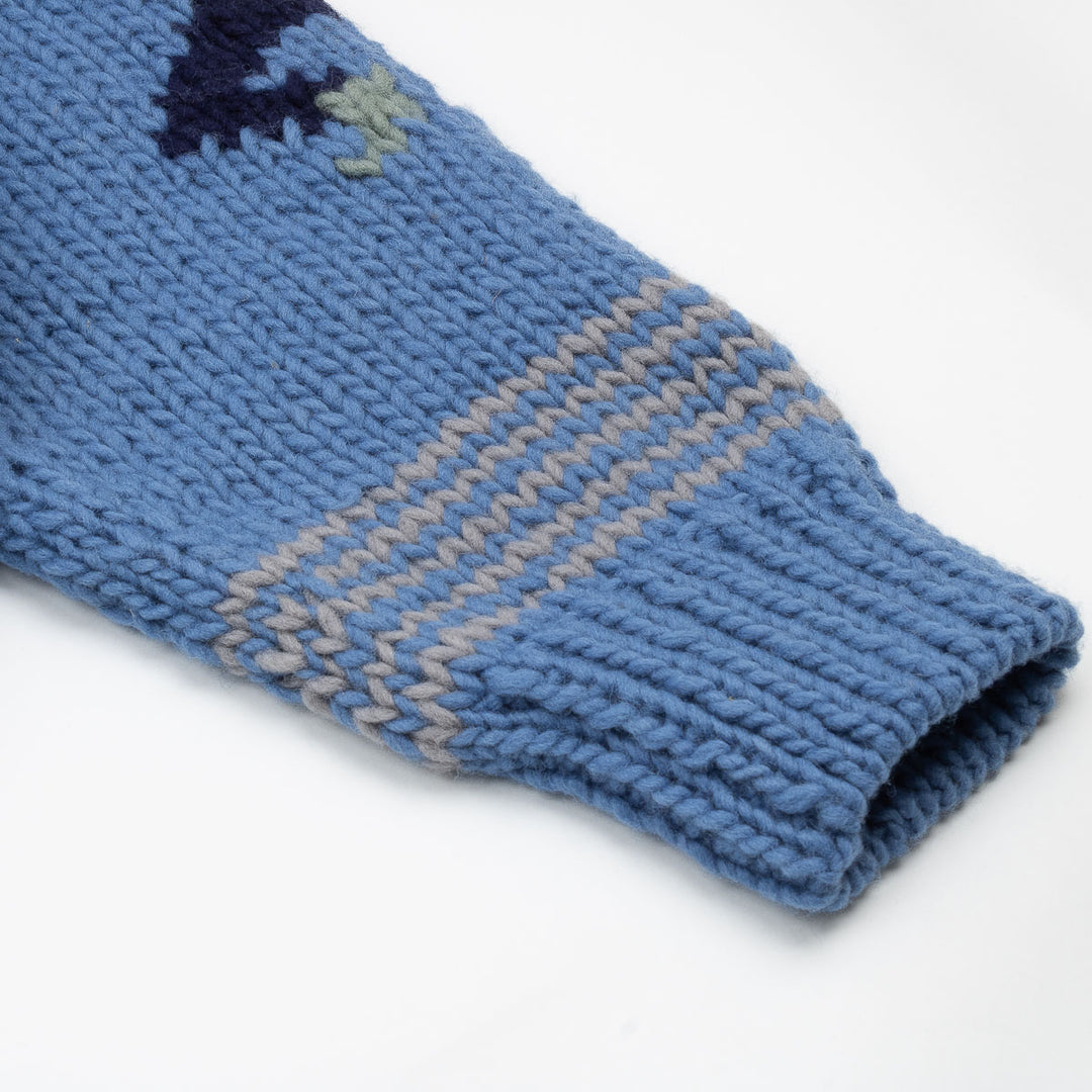 Wool Hand Knit - Blue