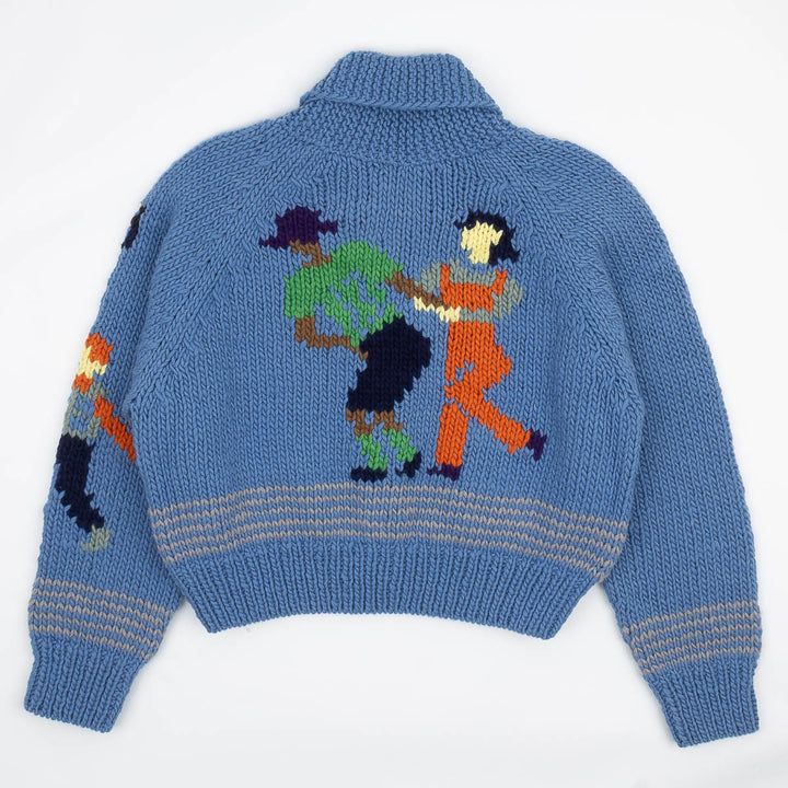 Wool Hand Knit - Blue