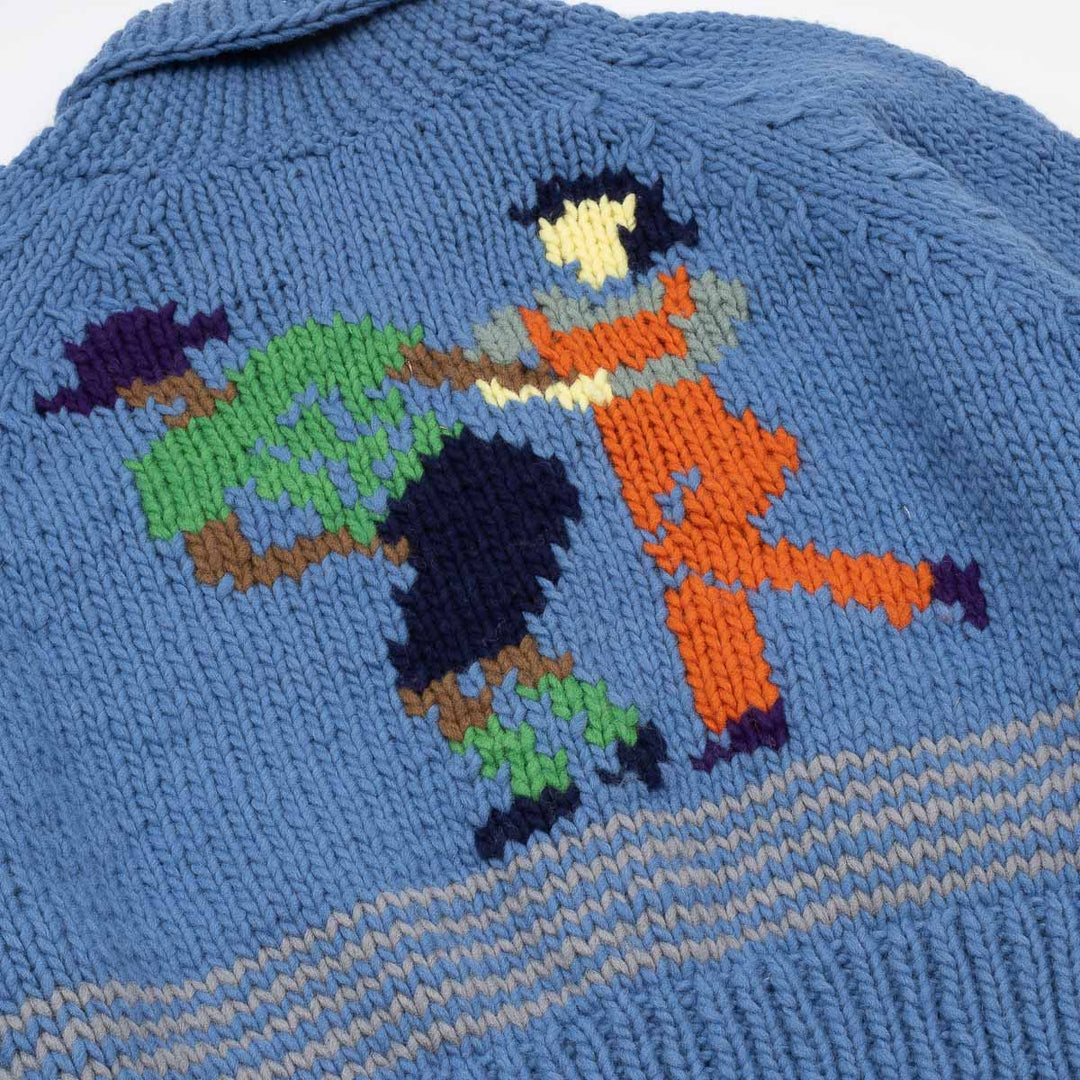 Wool Hand Knit - Blue
