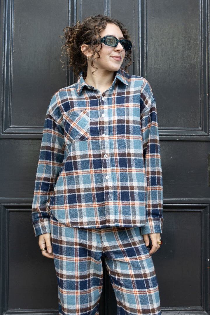 Boy Workcheck Shirt - Blue