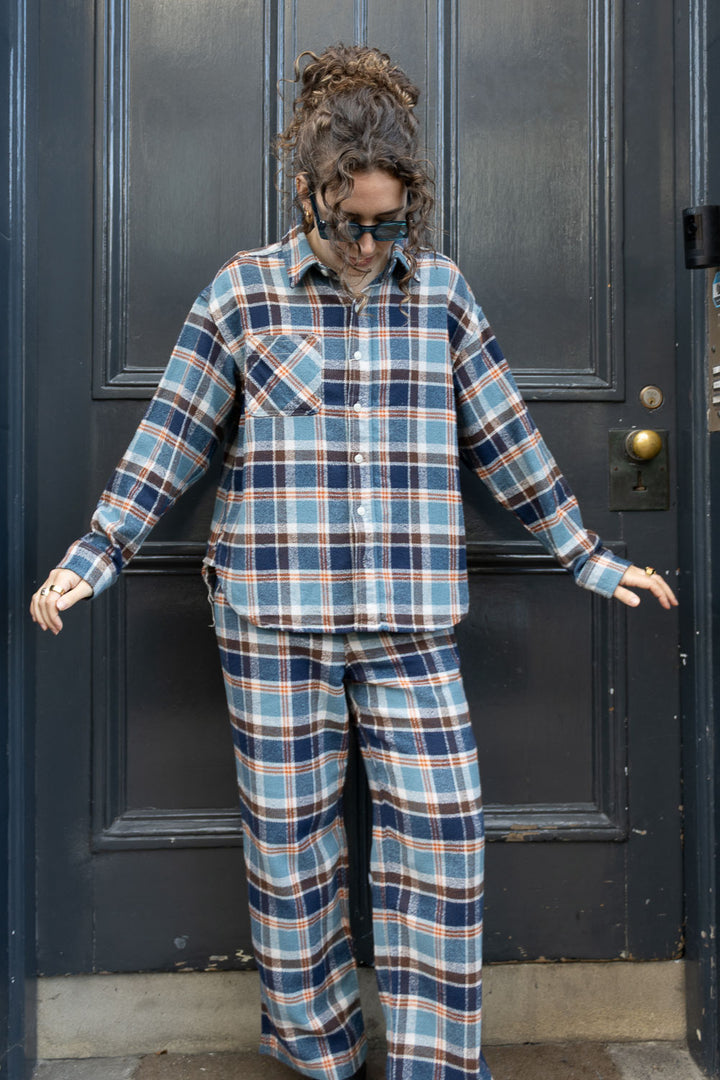 Boy Workcheck Shirt - Blue