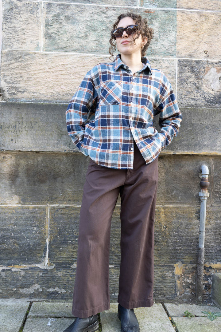 Wide Chino Pants - Brown