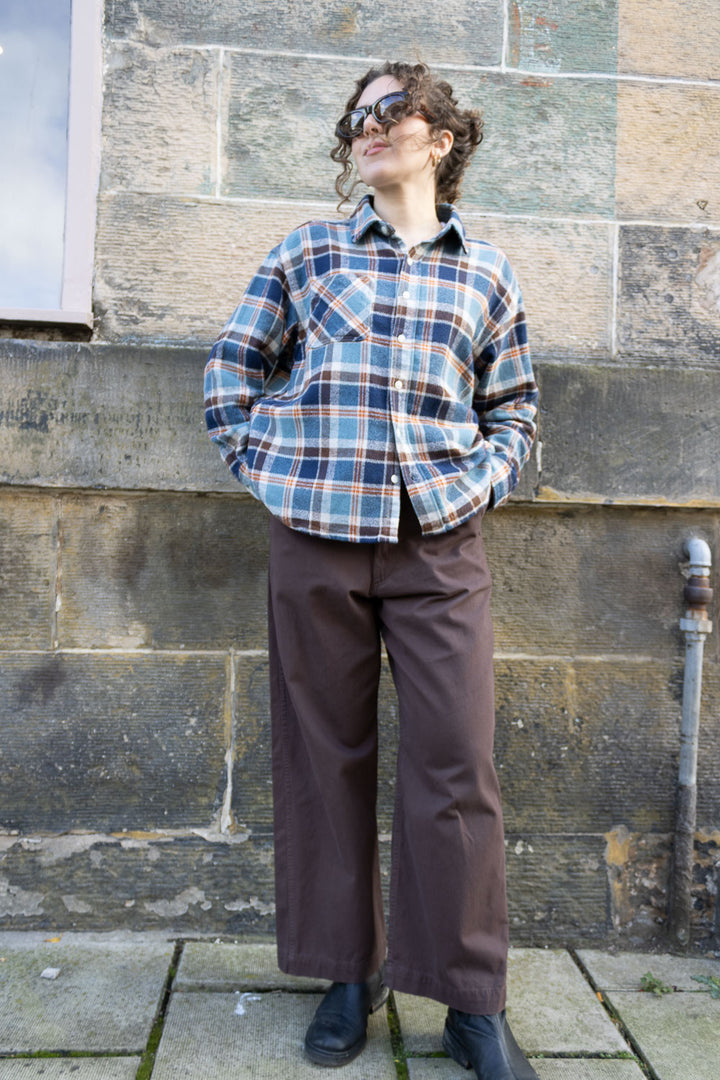 Wide Chino Pants - Brown