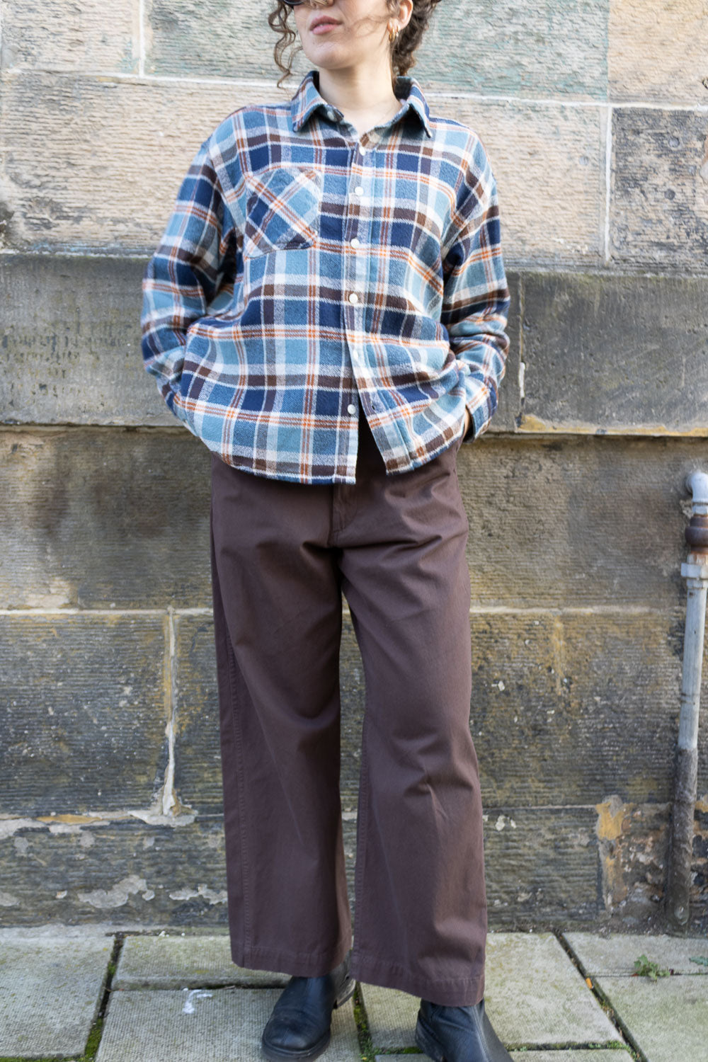 Wide Chino Pants - Brown